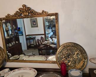 Vintage gold mirror 
