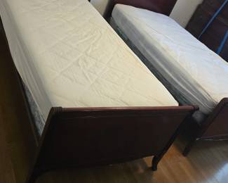 2 twin beds and frames 