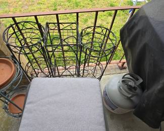 wrought iron plant stands etc 