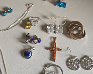Sterling silver jewelry.