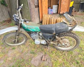 Kawasaki Vintage dirt bike.