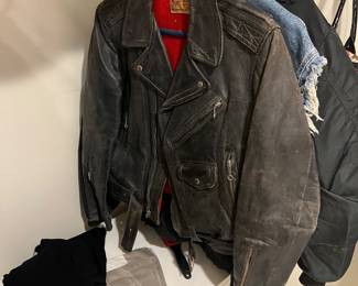 Leather motorcycle jacket from 40s