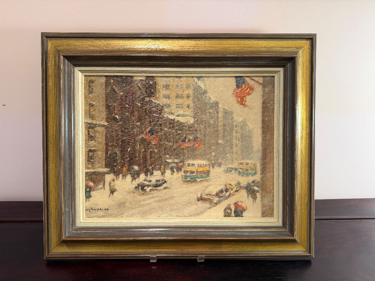 Original Guy Wiggins Oil On Board Signed Lower Left