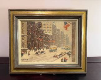 Original Guy Wiggins Oil On Board Signed Lower Left