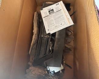 two sets of gas fireplace log sets