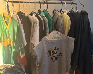 vintage notre dame tops and other vintage clothing including a park forest baseball uniform or softball