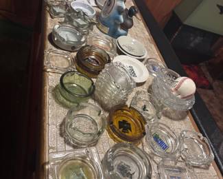 vintage advertising ashtrays