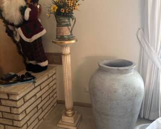 Giant Planter Vase.. You cant tell in this pic, but its huge. Also a nice provincial plant stand pedastal