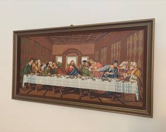 paint by numbers style last supper, neat