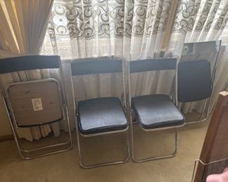 chrome folding fujiset chairs