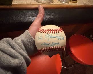 signed autographed baseball 1998 Notre Dame Coach Paul Mainieri