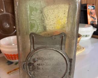 antique advertising country store peanut jar