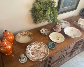 vintage collectible Plates bowls urns cloisonne chintz and more