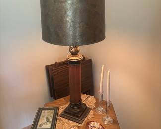 Lamp and lamp tabble, snack tray set