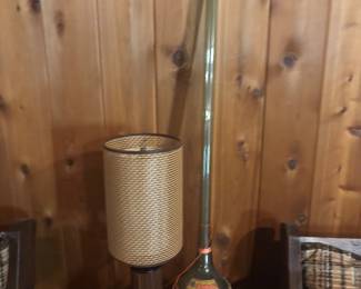 vintage decorative bar bottle mcm lamps pair 