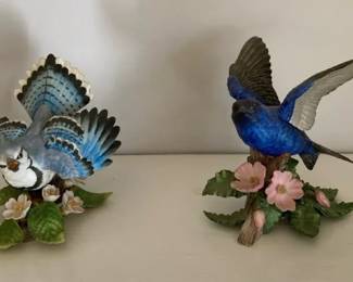 Two Lenox Birds Blue Jay And Purple Martin