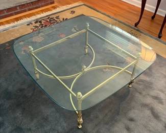 Glass coffee table