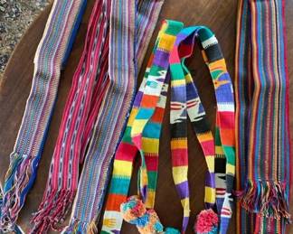 AKC083 - Lot of Vintage Colorful Handcrafted Guatemalan Woven Textile Belts/Sashes