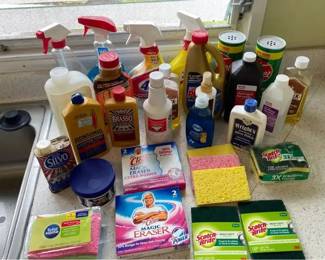 AKC033 - Lot of Various Household Cleaning Products & Supplies