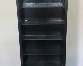 AKC006 - Small Wood shelf with Glass Shelving, Perfect to Display Your Smaller Collectibles