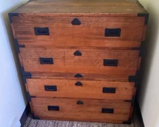 AKC056 Vintage Two Trunk Tansu Chest of Drawers/Dresser