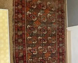 AKC125 - Large Bokhara Style Inspired Geometric Design Rug 84" x 46"