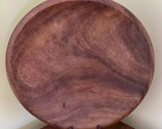AKC079 Huge Vintage 18” Diameter Koa? Acacia Wood Bowl/Platter Decorative?