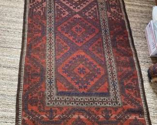AKC099 - Afghan Tribal Style Inspired 72" x 40" Geometric Design Carpet