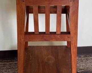 AKC065 Beautiful Heavy Koa? Vintage Plant Stand / End Table w/ A Lot of Character