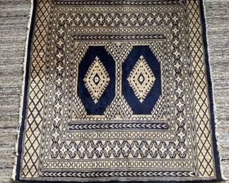 AKC098 Pakistani Bokrara Style Inspired Geometric Design Rug 36" x 37"