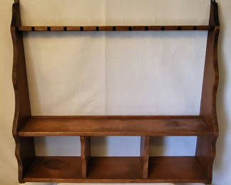Lot 25: Vintage Primitive Wooden Wall Shelf