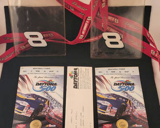Lot 96: Vintage 2 NASCAR Daytona 500 Ticket Stubs & Passes 2002