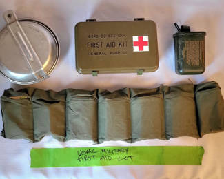 Lot 89: Vintage USMC Military First Aid Kits