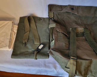 Lot 94: Vintage 3 Military Duffle Bags -USMC & ARMY