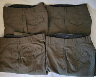 Lot 43: Lot Of 4 Vintage USMC Military Olive Trousers