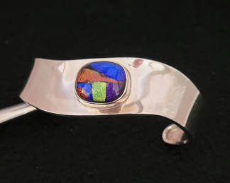 Lot 45: Vintage Sterling Silver Cuff Bracelet