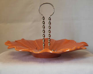 Lot 18: Vintage Stangl Orange Candy/Cheese Server
