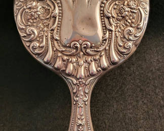 Lot 68: Antique Sterling Silver Hand Mirror