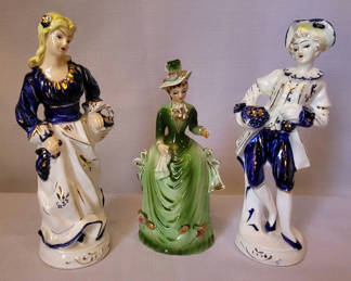 Lot 17: 3 Antique Porcelain Figurines