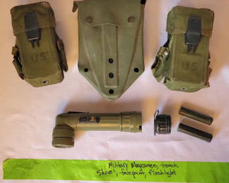 Lot 90: Vintage USMC Military Issued Items - Rifle Magazines & More