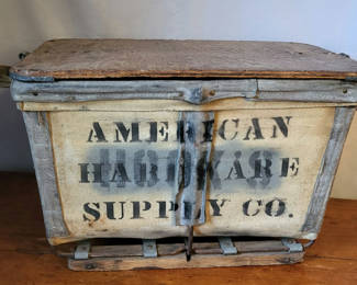 Lot 28: Vintage Industrial Factory Canvas Parts Bin