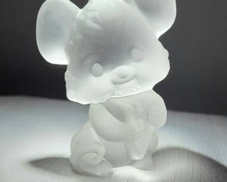 Lot 11: Vintage Kristaluxus Frosted Lead Crystal Mouse Figurine