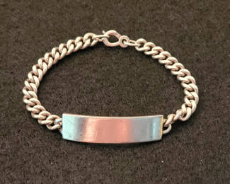 Lot 84: Vintage Sterling Silver ID Bracelet by 'BELL'