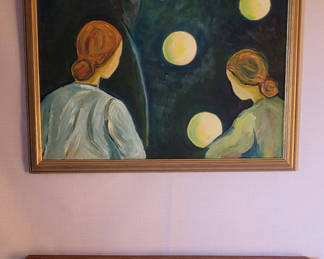 Lot 82: Wall Art - Hand Painted Acrylic & Signed # Print