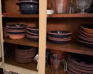 Frankoma thunderbird dish set 