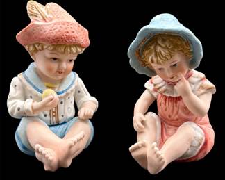 Andrea Sadek Piano Baby Figurines Bisque