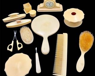 Art Deco Celluloid Vanity Set