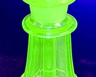Uranium Glass Perfume Bottle