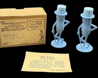 Blue Mr. Peanut Shakers IOB