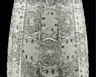 Bohemian Cut Crystal Vase